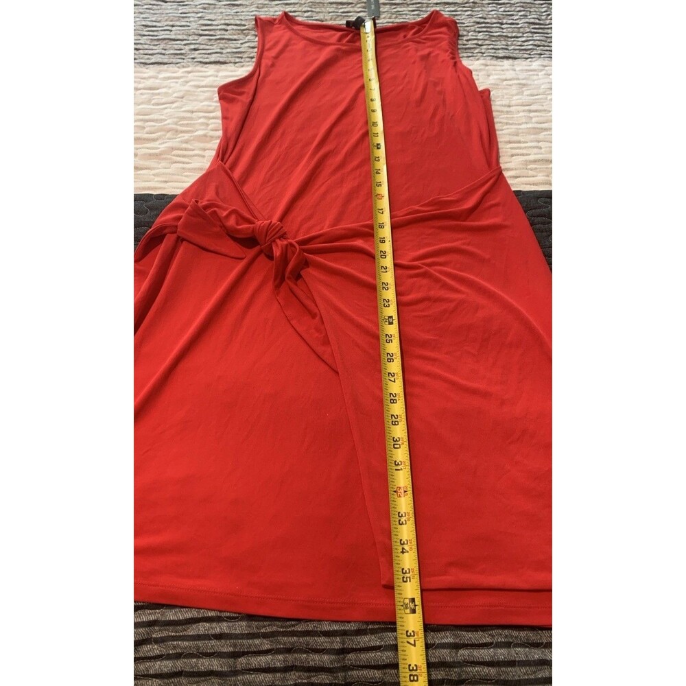 The Limited Red Sleeveless Knee Length Wrap Tie Dress  Women’s Size Large NWT - Picture 5 of 6